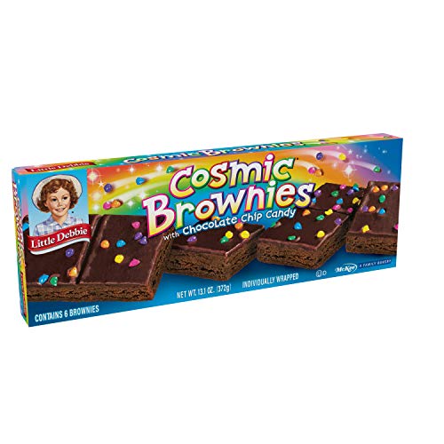 LITTLE DEBBIE COSMIC BROWNIES, 6 INDIVIDUALLY WRAPPED COOKIES, 13.1 OZ BOX, PACK OF 0NE (1)