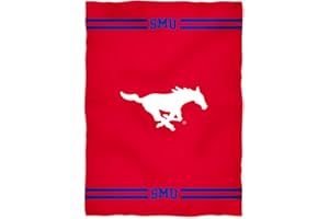 Vive La Fete College Blanket, Officially Licensed SMU Mustangs, Warm & Lightweight Throw Measuring 40" X 58" from
