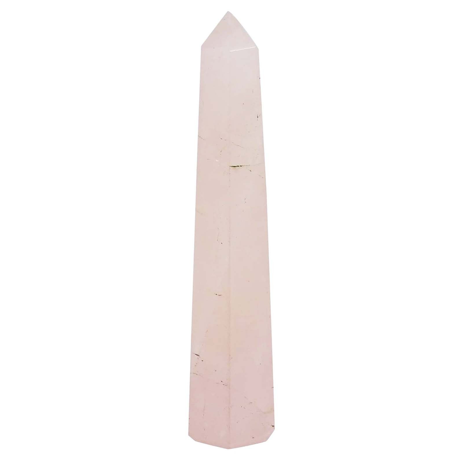 Harmonize Obelisk Tower Rose Quartz Reiki Healing Crystal Gemstone Spiritual Table Decor