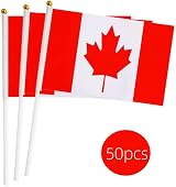 BigTree 50 Mini Canadian Flags on Sticks for Party & Events view 3