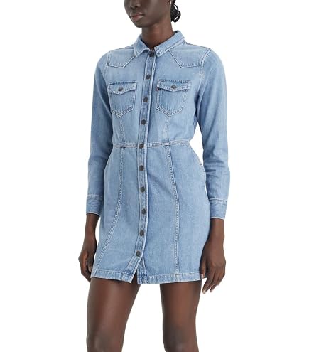 Levi's Women's Drea Dress, (New) Paper Map 4, XX-Large at Amazon Women's Clothing store