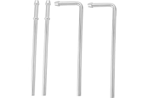 HNeekyr 4 Pcs Exhaust Hanger Weld On 2 Pcs 90 Degree Bent 9.5" Long 2 Pcs Straight 9.7" Long Universal Exhaust Hanger Rods