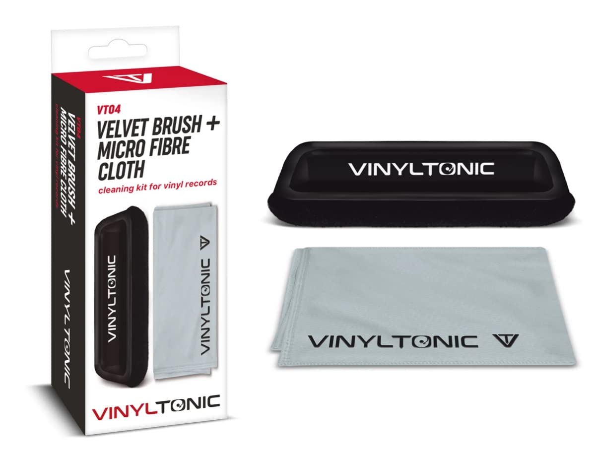 Vinyl Tonic Vinyl Cleaning Cloth & Brush Set