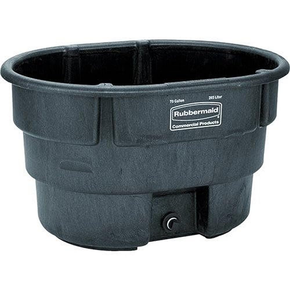 Photo 1 of Rubbermaid Commercial Products Stock Tank 100-Gallons Structural Foam Heavy Duty Container for Livestock/Animal/Cattle Feed & Water Outdoor Homemade Pool/Hot Tub/Bathtub & Pet Cleaning/Dog Wash