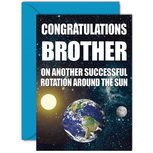Funny Birthday Cards for Brother, Earth Rotation