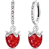 TINSLO 925 Sterling Silver Luminous Hoop Earrings for Women - Colorful Cubic Zirconia, Hypoallergenic, Glow in the Dark