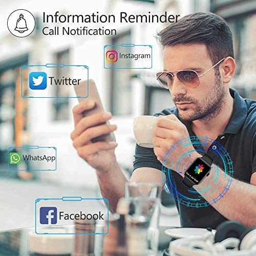 Smart Watch (Answer/Make Call), Smartwatch Fitness Tracker for Android and iOS Phones with Heart Rate Sleep Tracking, 28 Sport Modes, Blood Oxygen, Fitness Watch for Women Men