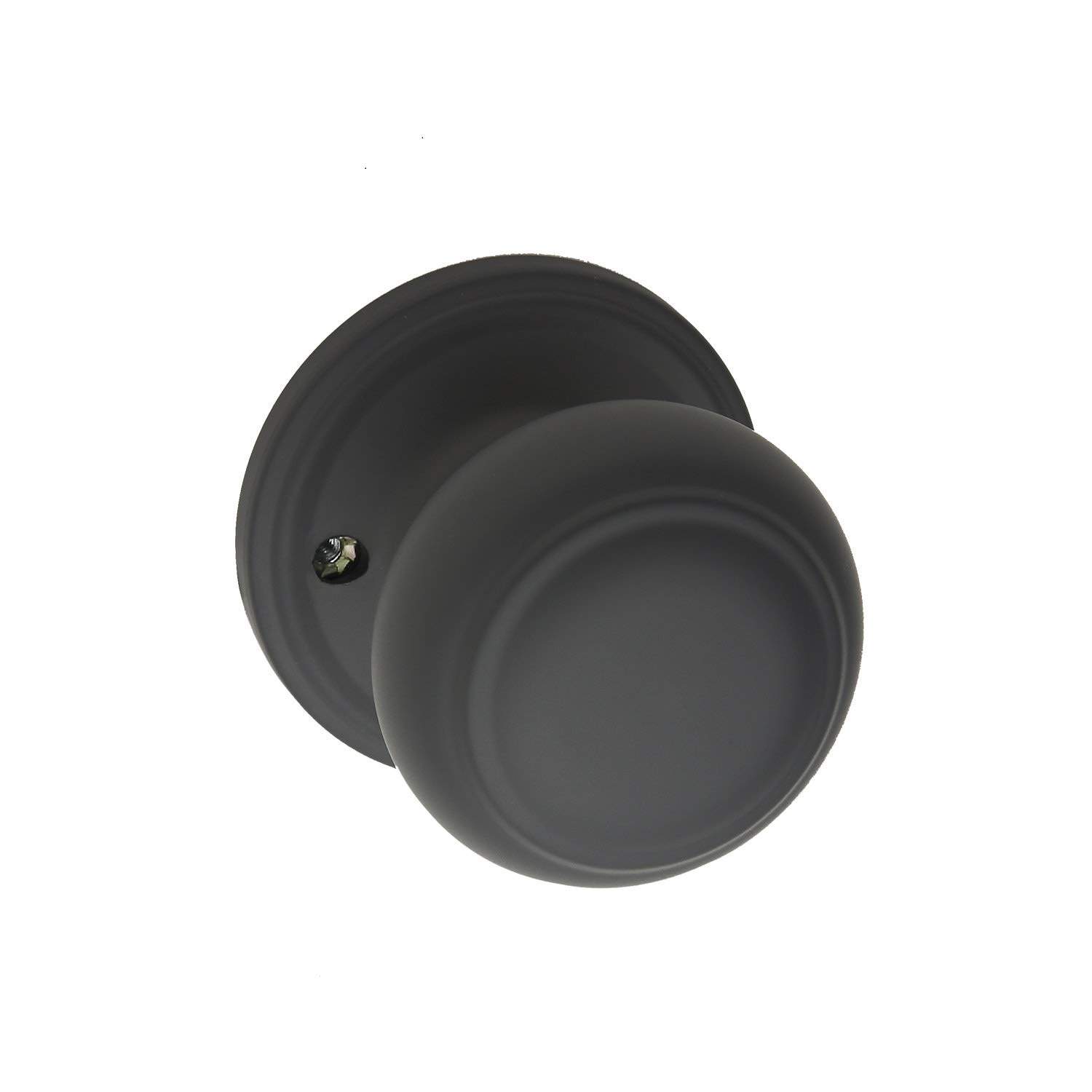Photo 1 of Copper Creek Colonial Dummy Interior Door Knob – ANSI Grade-3 Certified, Modern Heavy Duty Handle, Easy Install and Reversible for French Doors and Closets, Non Turning – Matte Black (1 Pack)