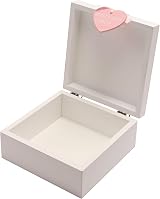 ukgiftstoreonline Baby Girl Memories Keepsake Box Vintage Pink Wood view 4