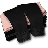 iLover Girls Winter Warm Fleece Lined Leggings Toddler Little Kids Thick Thermal Tights Ankle Length Pants 4-12