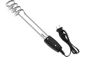 JIOTAR 1000W-110V Immersion Water Heater,Water Heater Electric,10in Portable Electric Immersion Element,Calentador de Agua Electrico Boiler Element Heating Coil Fit Camping Pool Bathtub Bucket Heater