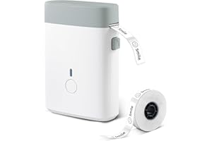 BPXX Bluetooth Label Maker Machine with Tape - Mini Label Maker Simple Printing, Easy to Connect, 203DPI HD Printing, with Multiple Templates for Home Office Organization