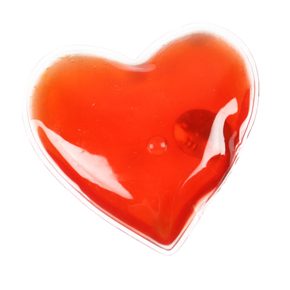 eBuyGB Pack of 4 Reusable Instant Gel Hand Warmer (Red Heart)