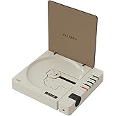 syitren R300 CD Player Bluetooth Portable Desktop Retro CD Player for Home Fiber Output No Built-in Speaker White Gift (White)