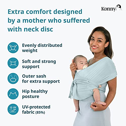 Konny Baby Wrap Carrier (AirMesh for Summer), HassleFree Moisture