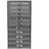 Mind Reader 10CABMESH-SIL Storage Organizer, Heavy Duty Multi-Purpose, Silver 10 Drawer
