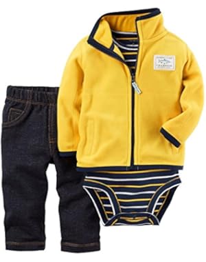 Baby Boys 3-Piece Solid Fleece Set