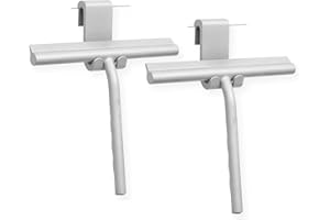 2 Pack Silicone Shower Squeegee with Hooks – Streak-Free Glass & Window Cleaner for Bathroom, Shower Door, Mirror & Car – Fle