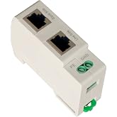 WatchfulEyE WTH-SG/RJ45-K DIN-Rail Mounted Gigabit Ethernet PoE Surge Protector Full GDT Surge Protection