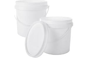 AKOLAFE 2 Pack Paint Buckets for Painting 2 Quart Paint Cans with Lids & Handles Empty Paint Cans 1/2 Gallon Paint Can Paint Pail Plastic Paint Containers for Leftover Paint Pigment Varnish Storage