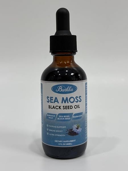 SEA MOSS LIQUID DROPS WITH BURDOCK ROOT BLADDERWRACK, ELDERBERRY, IRISH SEA MOSS WITH VITAMIN C&D3 FOR IMMUNITY BOOSTER, DIGESTIVE HEALTH, SKIN, SUGAR-FREE ORIGINAL FLAVOR, 2 FL OZ