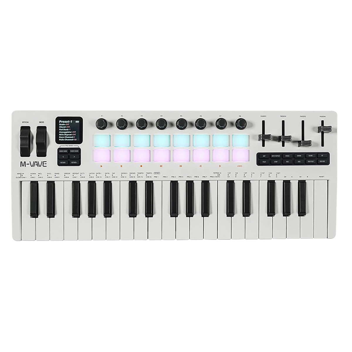 M-Vave SMK-37 Pro - Bluetooth midi-keyboard w/built-in FM Synth