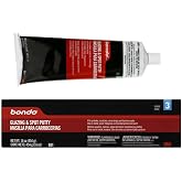 Bondo 651 Glazing &amp; Spot Putty, 1 lb (16 oz) Tube (Pack of 12) &ndash; Fast-Drying, Non-Staining Automotive Body Repair Filler for Scratches, Pinholes, Minor Dents &ndash; Adheres to Metal, Fiberglass, Wood