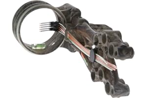 TruGlo Carbon Xtreme 5-Pin Highly-Visible Durable Ultra-Lightweight Carbon Composite Archery Bow Sight with Large Circular Field of View - Adjustable for Right & Left-Hand Shooters