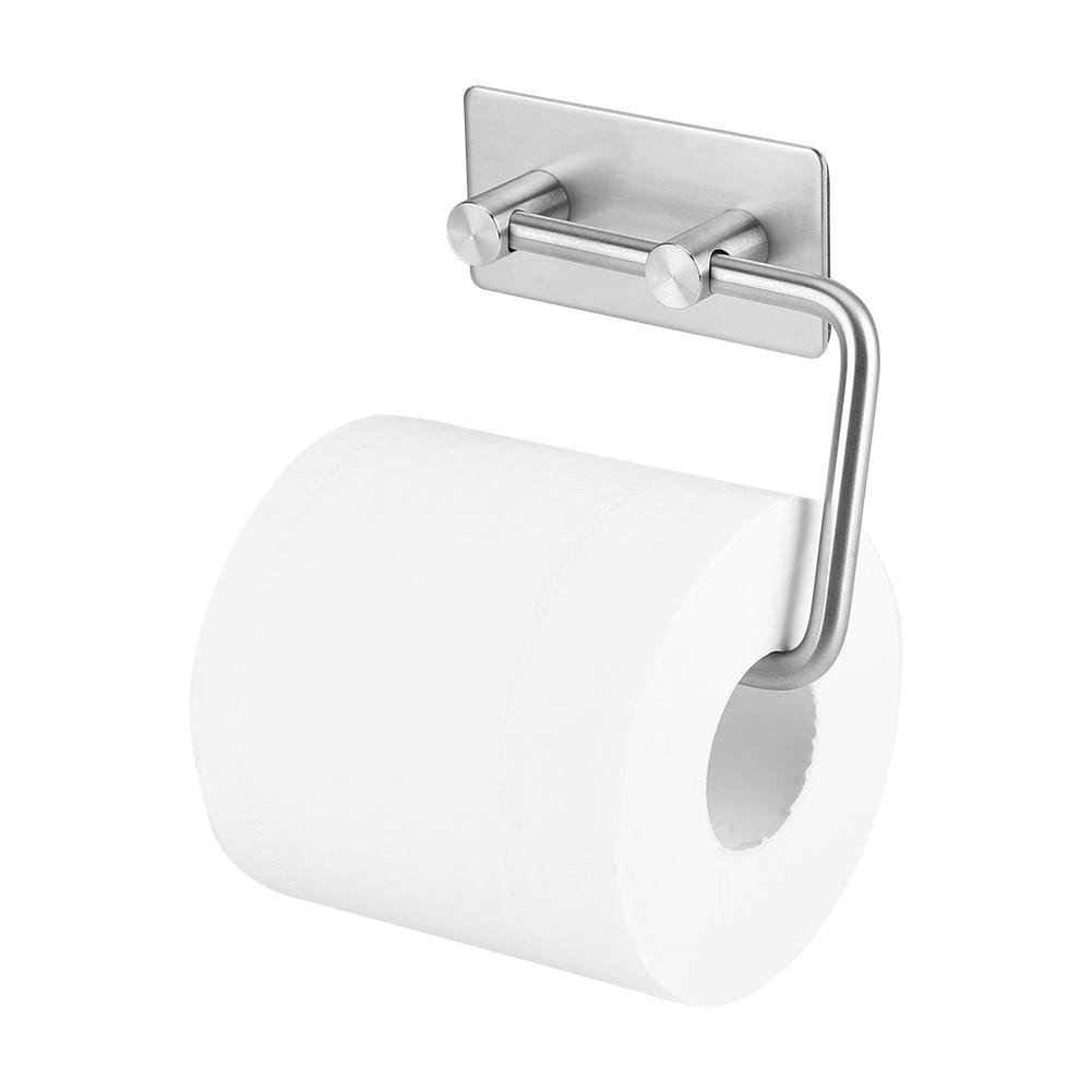 Toilet Paper Roll Holder, Wall-Mounted Stainless Steel Roll Paper Holder Tissue Towel Rack for Bathroom Toilet