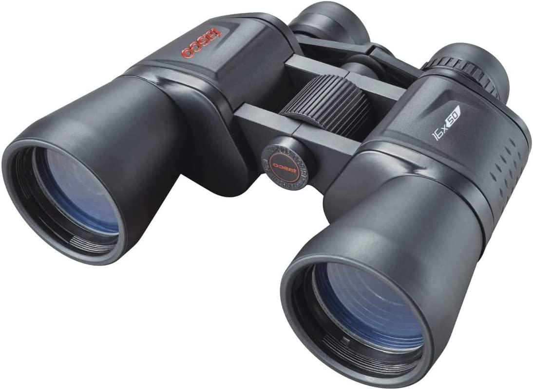 Tasco Essentials 16 x 50 mm Large All Purpose Binocular, 170165. BK-7 porro Prism Binocular with Anti-reflection Coatings, Black