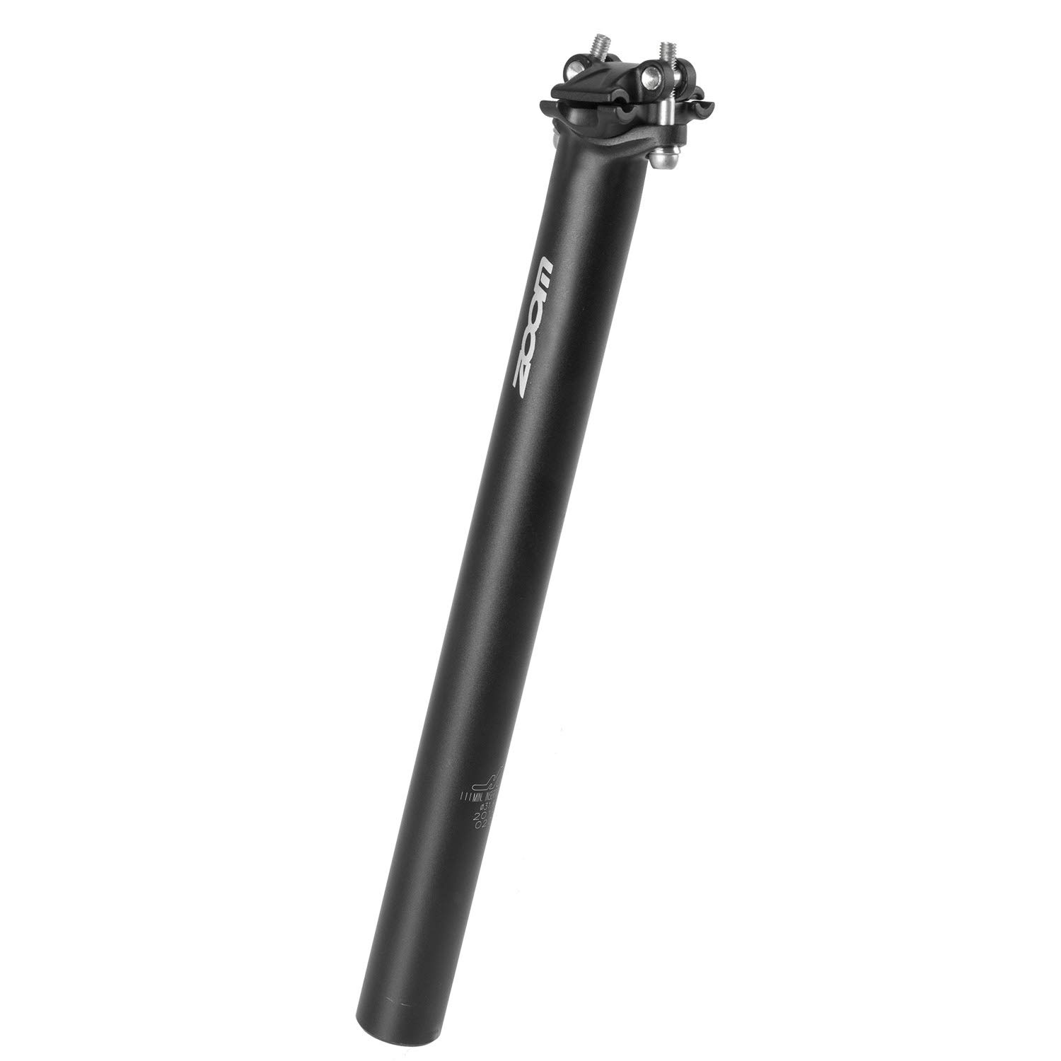 Zoom Aluminium Seat Post - Black, 27.2x350 mm