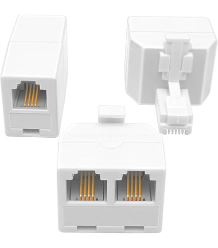 Sdoppiatore Linea Telefonica Rj11 Adattatore Splitter Telefonico RJ11 6P4C - 1 Maschio A 3 Femmine Con Cavo Prolunga Cavo Prolunga Telefonica RJ11 Per Casa Ufficio