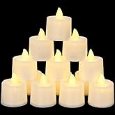 KOABY 25 Pack Flameless Votive Candles, Last 8H+, Warm White Light, No Timer No Flickering