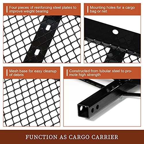 MYCAN Hitch Mount Cargo Carrier 60x20 Luggage Basket Tray Rack