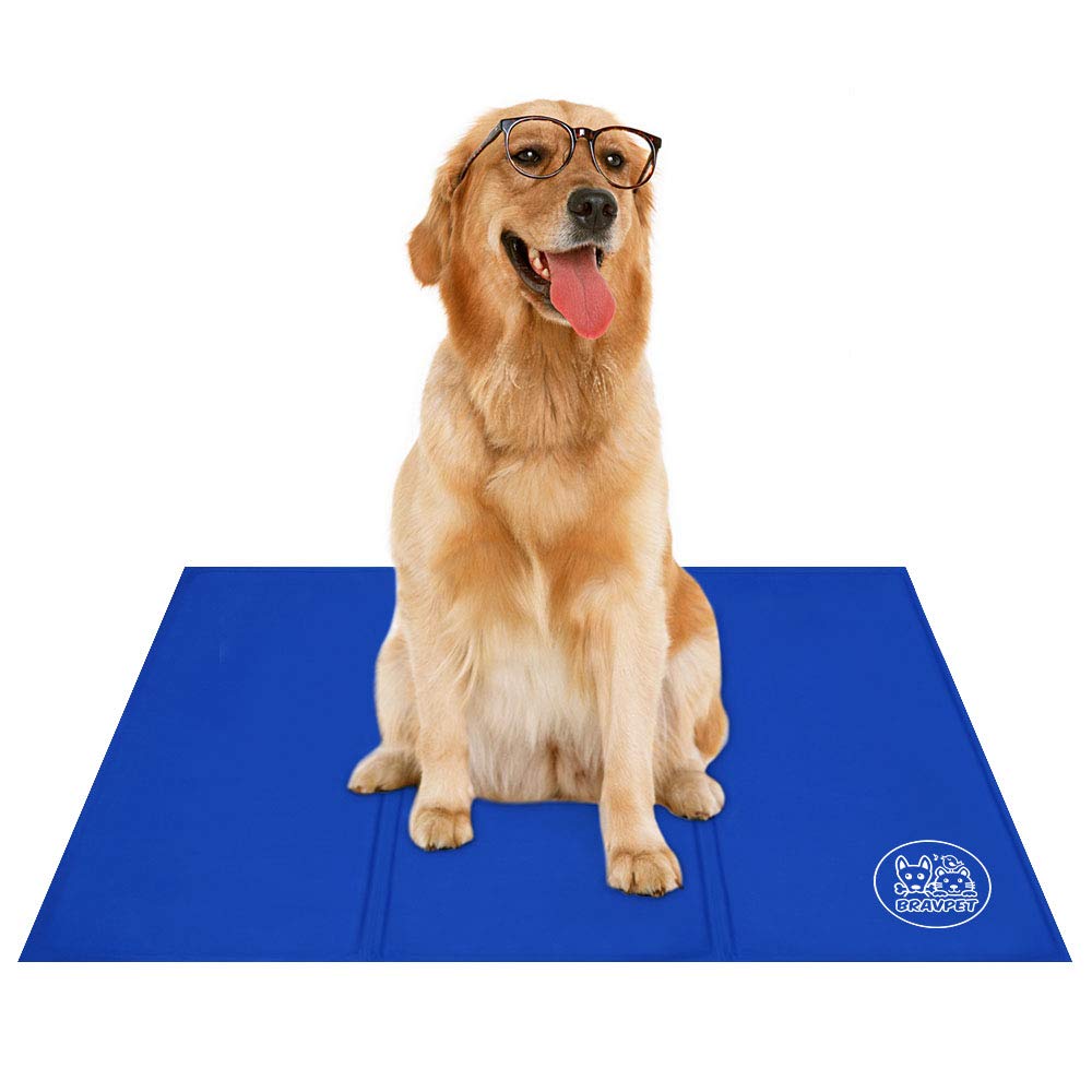 Bravpet Pet Cooling Mat Pet Self cooling pad mat bed mats Comfort for Cats and Dogs 90CMx50CM (Large)