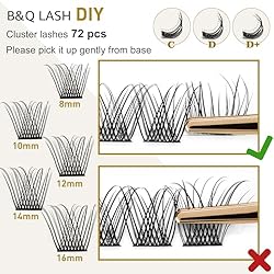 Lash Clusters B01 D+ Curl 8-16MIX DIY Lash