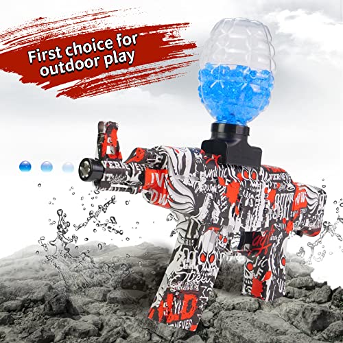 Cute Burgeen Electric with Gel Ball Blaster AKM-47 20000 Splatter for Outdoor Activities-Fighting Shooting Team Game The Best Gift Toys for Youth and Adults Over 12+ (Red)