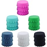 LEEFONE 18 PCS Silicone Rubber Bottle Caps, Reusable Beer Caps for Home Brewing Beer, Soft Drink, Wine Bottle, Beer Bottle, S