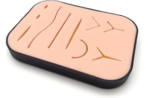 ZUFOR Upgraded Suture Pad has 3 Layers of Silicone and 10 Wounds，Comes with a Box，Hard to Rip，Break or Tear。Gifts for Medical Students，Suture Pads Perfect The Suture Kit，Suture Practice Pad