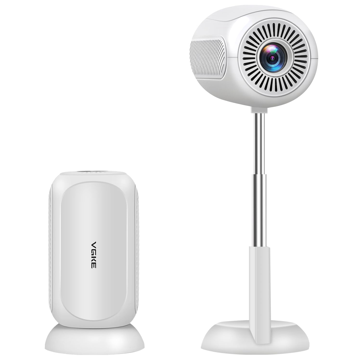 Photo 1 of VGKE Mini Portable Projector, Support 4K with WIFI6 & Bluetooth, Auto Keystone Correction, 1080p Outdoor Movie Projector Compatible with HDMI/USB/Smartphone/TV Stick for Home, Bedroom, Outdoor Use