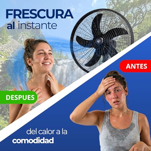 Ventilador de Pedestal, Set de 2 Piezas, Ventilador de 18 Pulgadas con 3 Velocidades, Oscilante, Altura Ajustable, Motor 55W, Facil Armado | Ecomlab