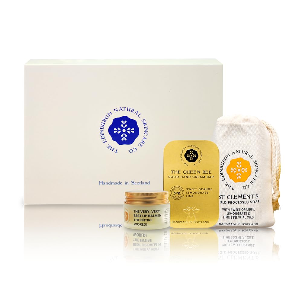 Luxury Skincare Gift Set – Queen Bee | Hand Cream Bar, Soap & Lip Balm | 100% Natural & Handmade in Scotland | Pamper Gift for Women & Men | Packaging May Vary — image 1