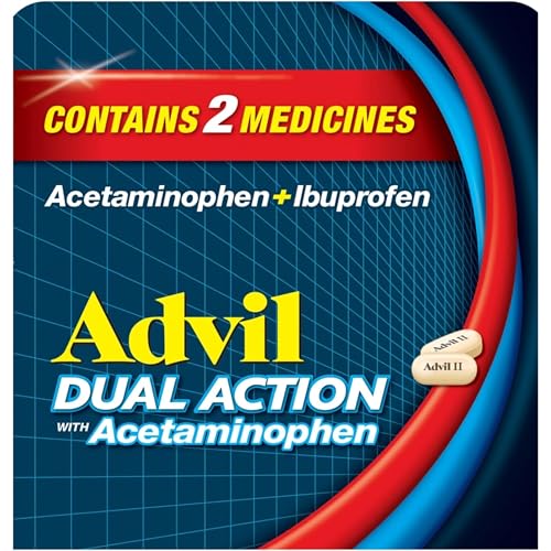ADVIL DUAL ACTION COATED CAPLETS, 125 MG IBUPROFEN AND 250 MG ACETAMINOPHEN PER DOSE (2 DOSE EQUIVALENT) FOR 8 HOUR PAIN RELIEF – 216 COUNT