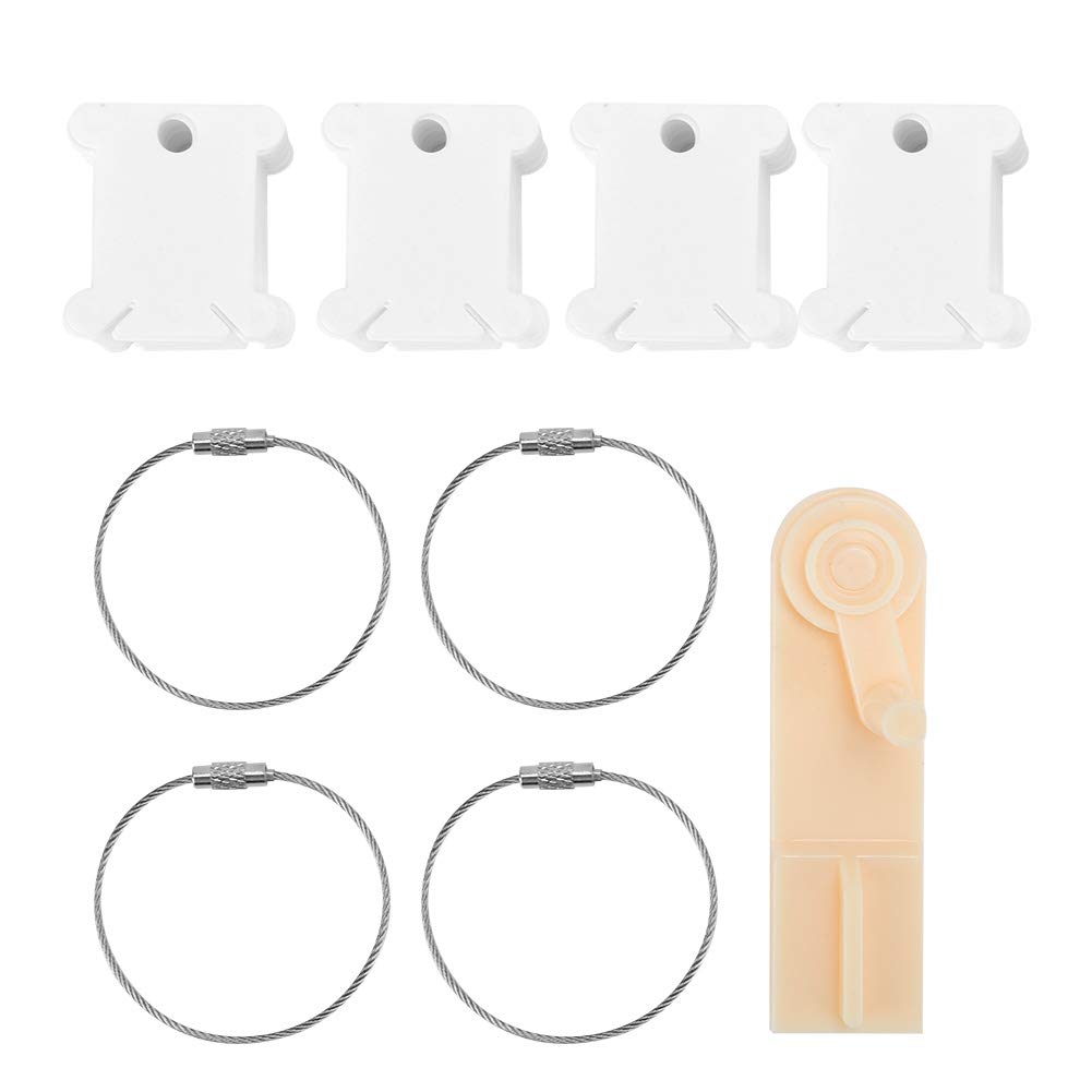 Plastic Floss Bobbins Thread Cards and 4 Pieces Floss Bobbin Rings for Cross Stitch Embroidery Cotton Thread Craft DIY Sewing Storage Other Sewing Embroidery Supplies