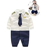 FANCYBABY Baby Pilot For Boys Girls Halloween Uniform Cosplay Romper Costume Outfit