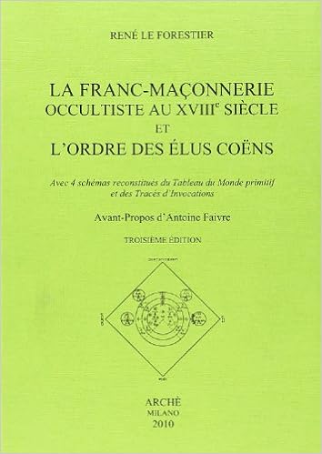 La Franc Maconnerie Occultiste Au Xviiiesiecle Et L Ordre Des Elus Cohen French Edition Forestier Le 9788872523056 Amazon Com Books