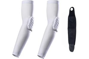 LINGH Elbow Pads, Basketball Shooter Sleeves, Collision Avoidance Hex Padded Elbow for Volleyball Football Baseball Cycling