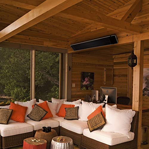 Xbeauty Far Infrared Heater, Indoor/Outdoor WallMounted Patio Heater with Remote Control