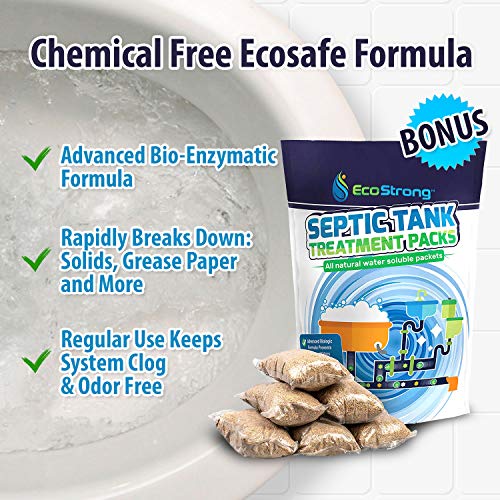 Drain Clog Remover and Opener I Septic Tank Enzyme Treatment & Maintenance [Bonus 6 Month Septic