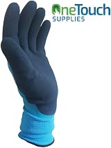A406 Waterproof Latex Coated Nylon Work Gloves Heavy Duty Grip Builder Safety view 4